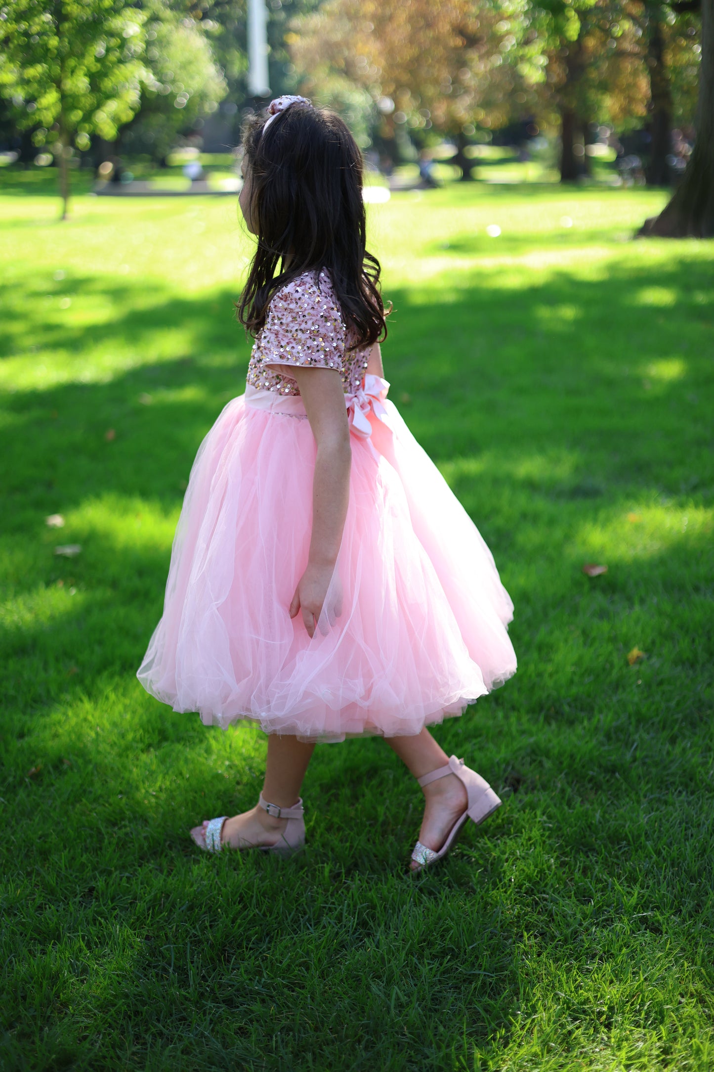 Enchante Pink Sequinvel Dress