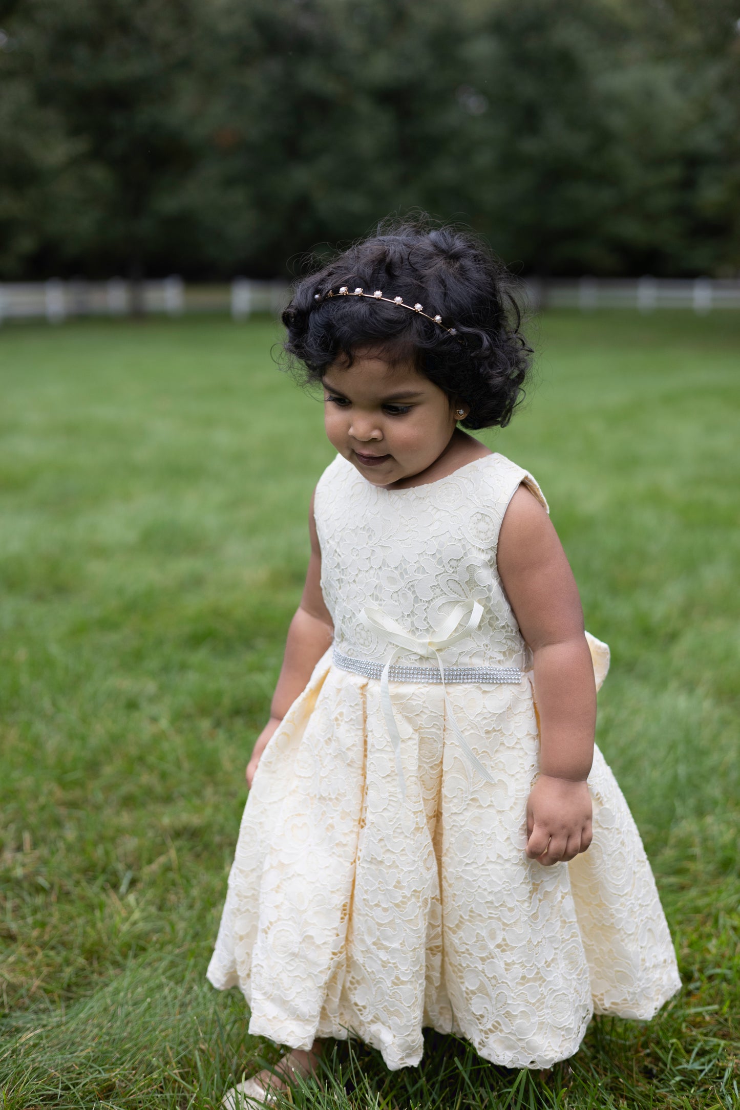 Ivory Lace Party Dress