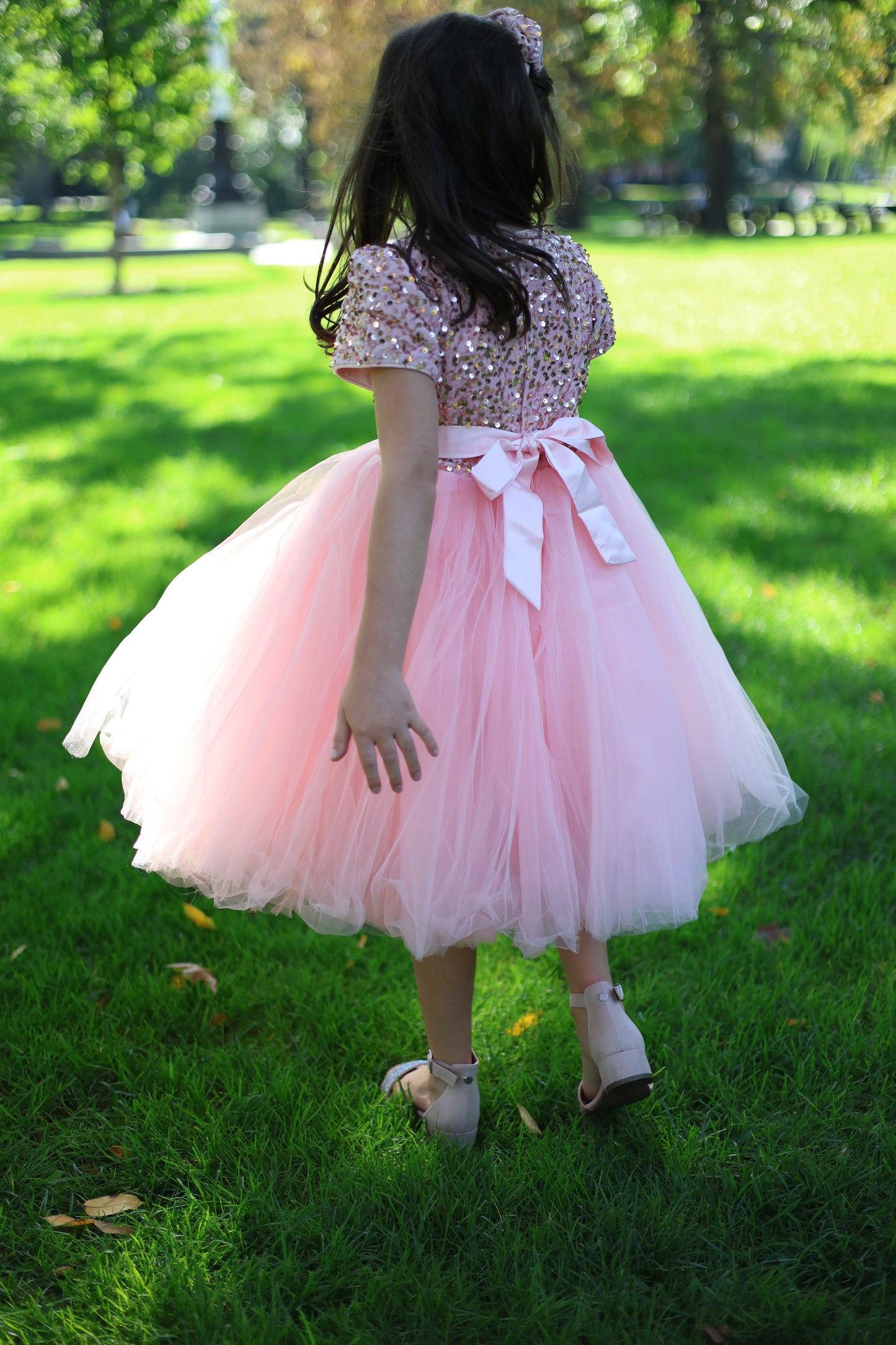Enchante Pink Sequinvel Dress