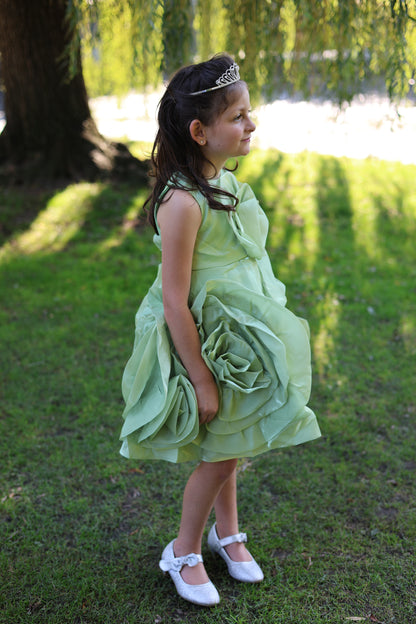 Fancy Green Flower Dress