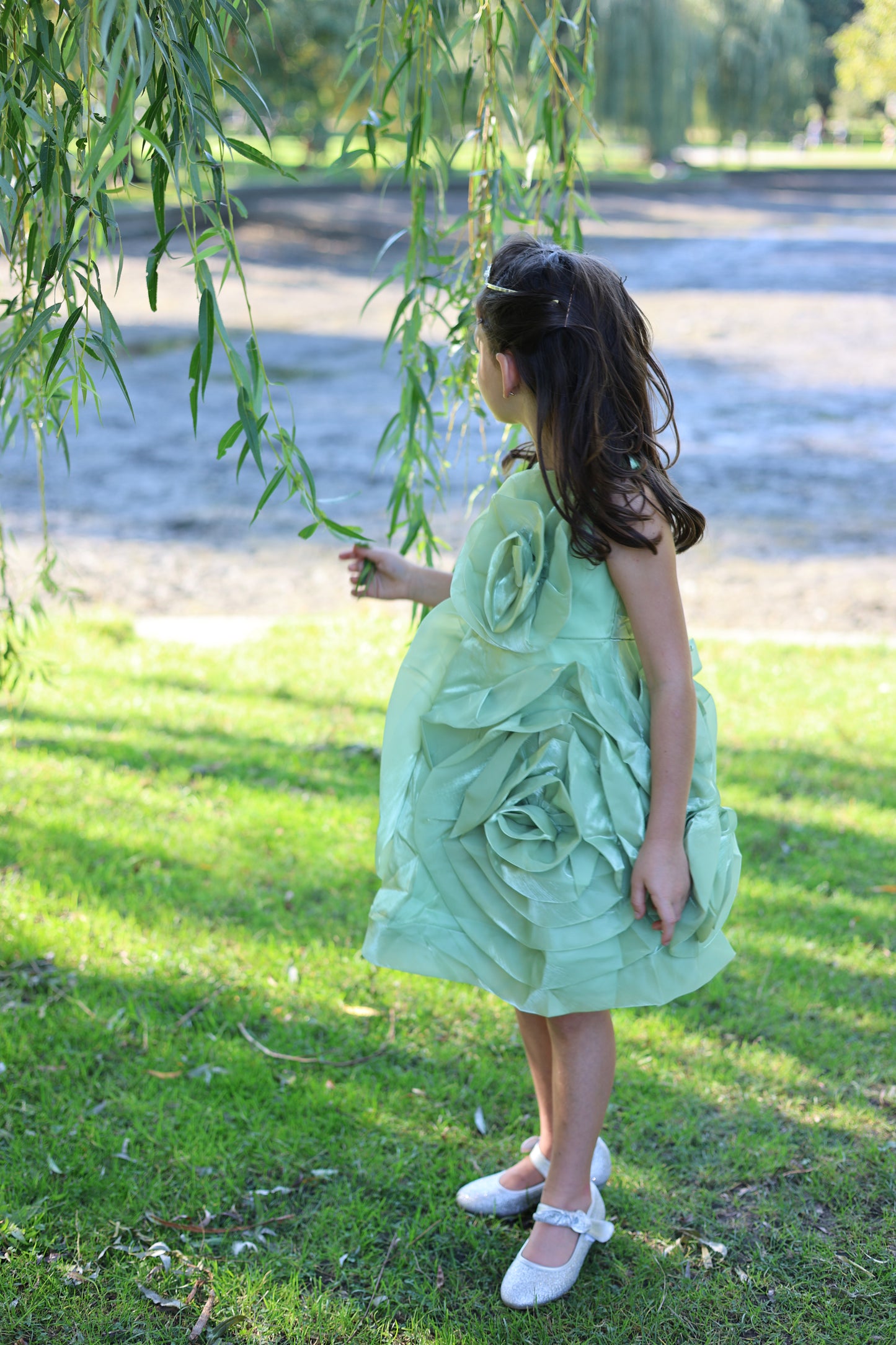 Fancy Green Flower Dress