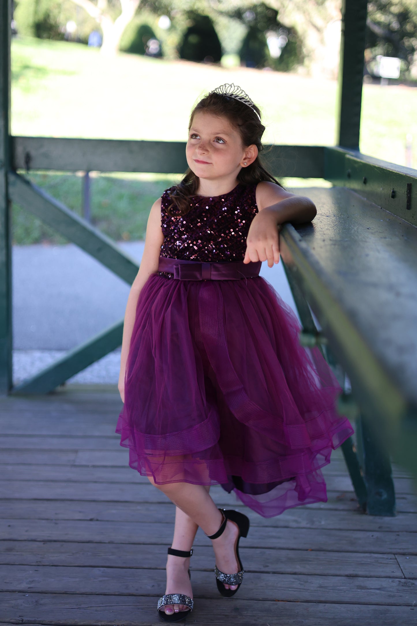 Dazzling Sparkles Sequin Purple Dress