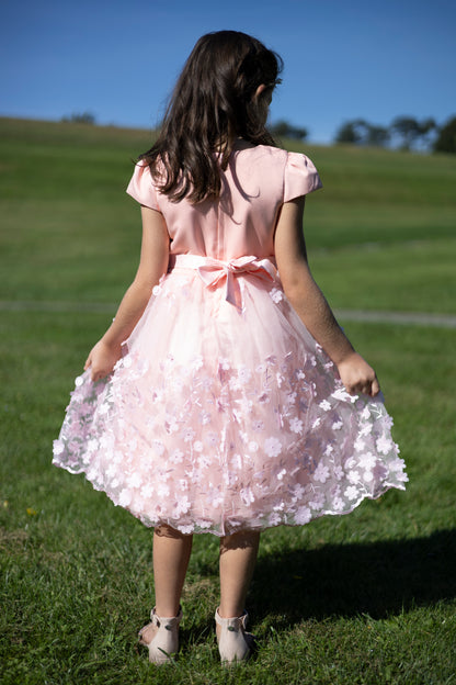 Enchanted Floral Tulle Pink Dress