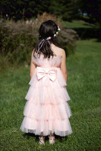 Twirl Of Elegance Pink Tulle Dress