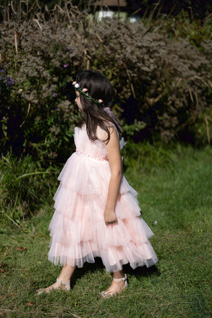 Twirl Of Elegance Pink Tulle Dress