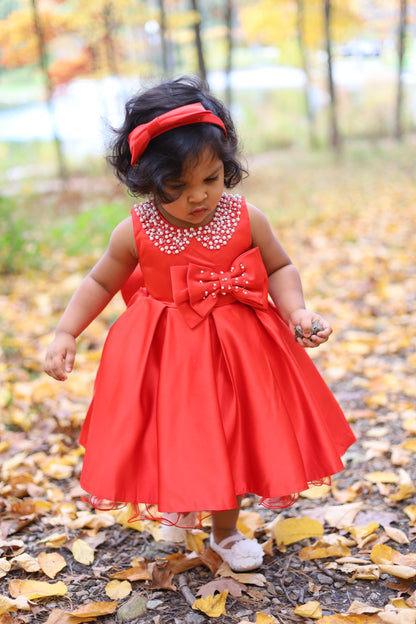 Scarlet Beaded Red Dress